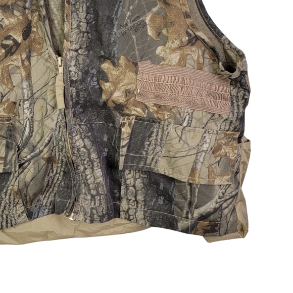 Saftbak Vintage Duck Hunting Camoflage Camo Woodland Print Vest L - Picture 2 of 15